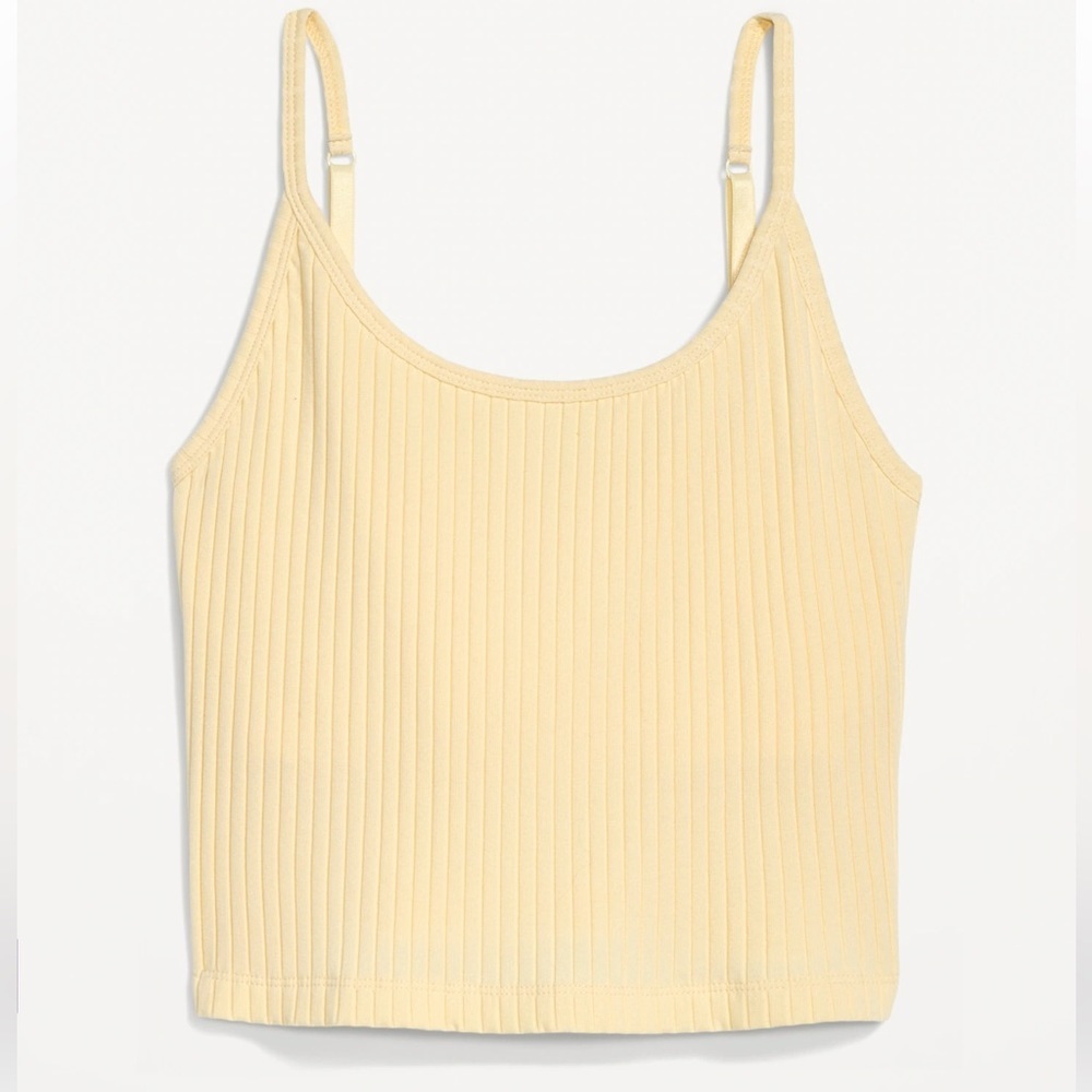 Strappy Rib-Knit Cropped Tank Top for Women - Picture 1 of 12